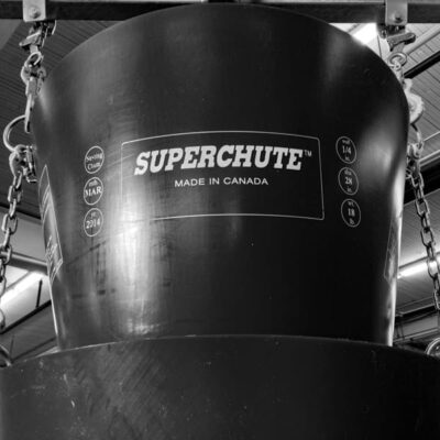 Black Superchute close up.